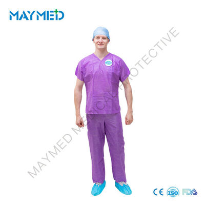 Protective SMS Disposable Scrub Suits Anti wrinkle